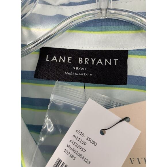 Lane Bryant NEW Stretch No Peek Collection Button Down Blouse Size 18/20 Plus - Picture 12 of 14